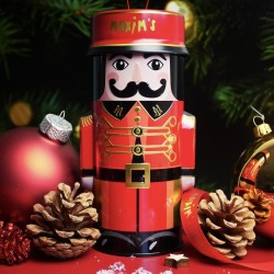 Milk & Dark Gianduja Chocolate in Maxim's Bellboy Christmas Tin Box-Chocolate-Maxim's shop