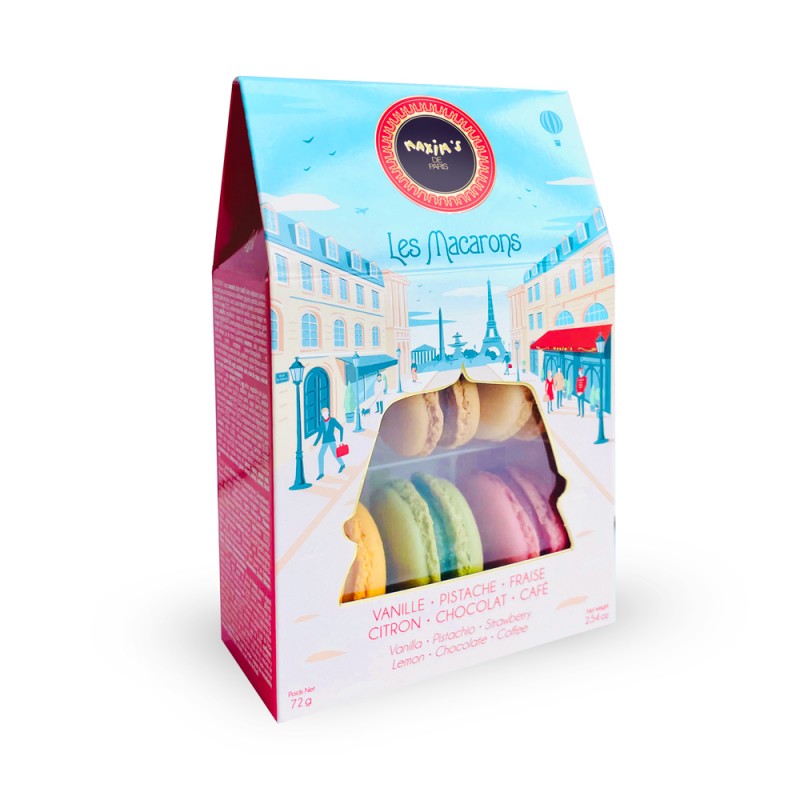 Box of Assorted Macarons Biscuits, 6 Pces-Cookies-Maxim's shop