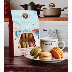Box of Assorted Macarons Biscuits, 6 Pces-Cookies-Maxim's shop