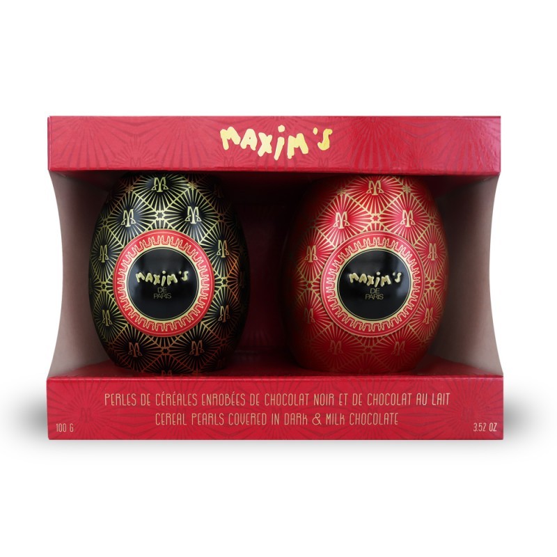 Gift-Pack 2 Mini Egg Tins | Crunchy Chocolate Pearls-Home-Maxim's shop