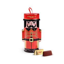 Milk & Dark Gianduja Chocolate in Maxim's Bellboy Christmas Tin Box-Chocolate-Maxim's shop