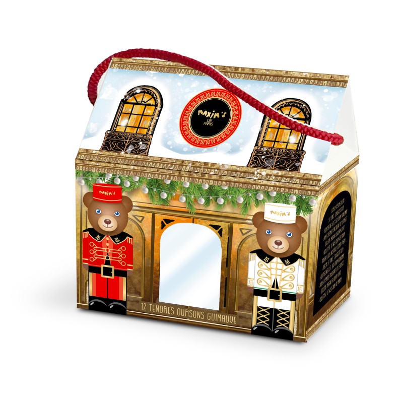 Teddy Bear’s House, Milk Chocolate covered Marshmallows, 3oz-Christmas Collection-Maxim's shop
