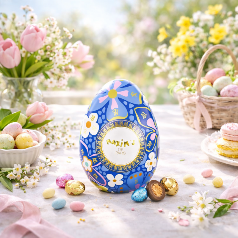Mini Blue Flower Tin - Easter Egg-Home-Maxim's shop