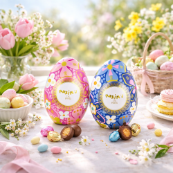 Mini Pink Flower Tin - Easter Egg-Home-Maxim's shop