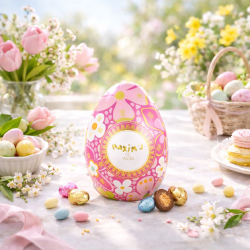 Mini Pink Flower Tin - Easter Egg-Home-Maxim's shop