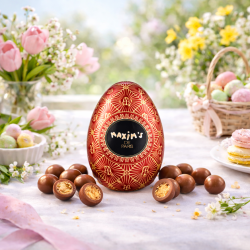 Mini Red Egg Tins | Crunchy Chocolate Pearls-Home-Maxim's shop