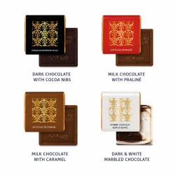 Assorted Chocolate Squares in a Red & Gold Pencil Tin, 8 Pces-Chocolate-Maxim's shop