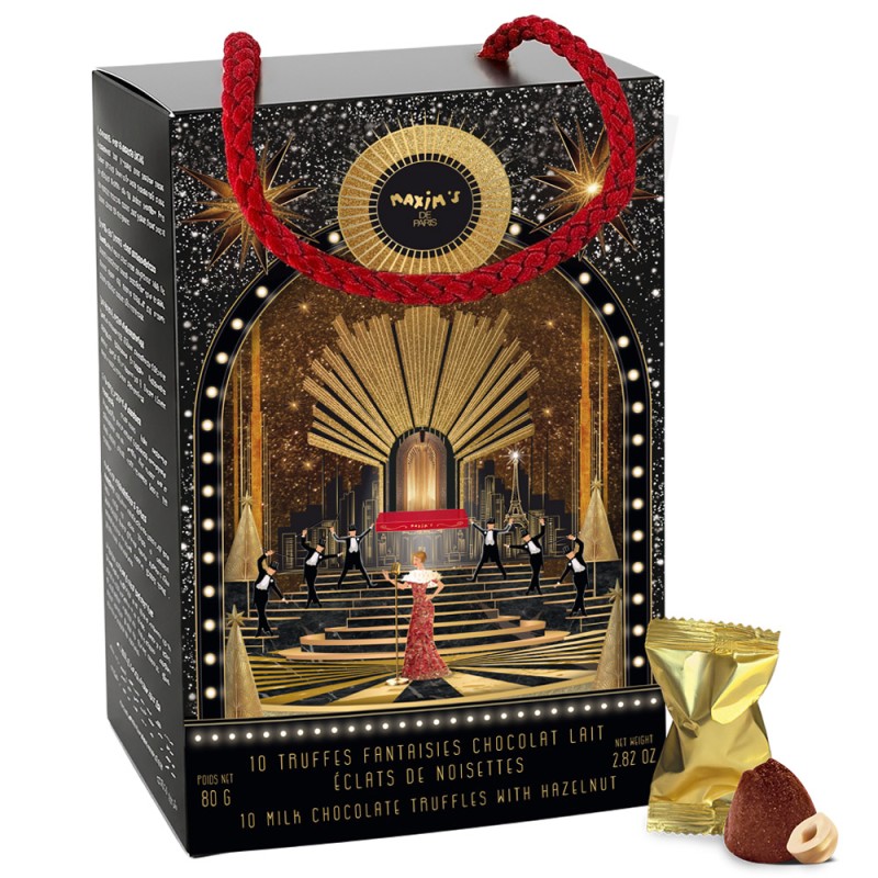 French Hazelnut Truffles Gift Box, 10 Pieces-Christmas Collection-Maxim's shop