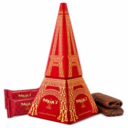 Eiffel Tower Chocolate Tin, Milk Chocolate Crispy Crêpes, 14 Pieces-Cookies-Maxim's shop