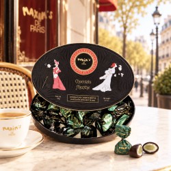 Black Oval Tin, Chocolate Covered Mint Candy, 6.17oz-Confectionery-Maxim's shop